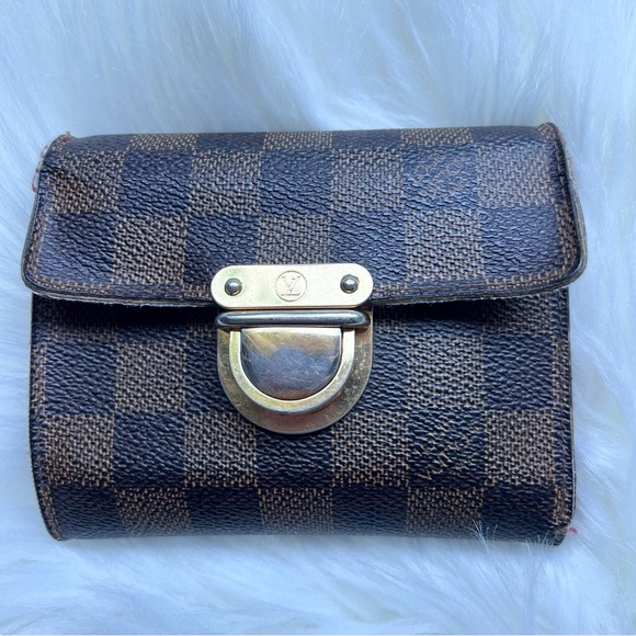 Louis Vuitton Handbags - LOUIS VUITTON Trifold Wallet Koala Damier Brown Gold Hardware TN0190 FLAWED